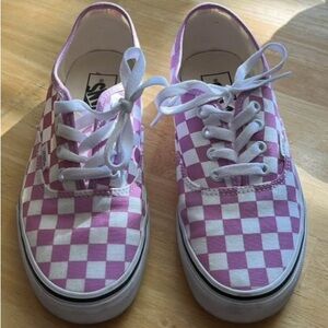 Pink checkered vans